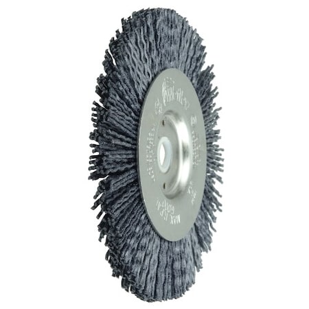 Weiler Burr-Rx 4" Narrow Face Wheel, .035/80CG Crimped Fill, 1/2"-3/8" 31103